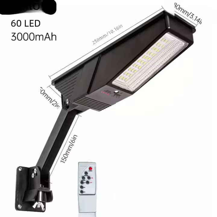 Lámpara Solar 138LED con Remoto Control 3 Modos de Trabajo Luz de Calle Solar Súper Brillante Resistente al Agua Sensor de Movimiento para Jardín Exterior - 1