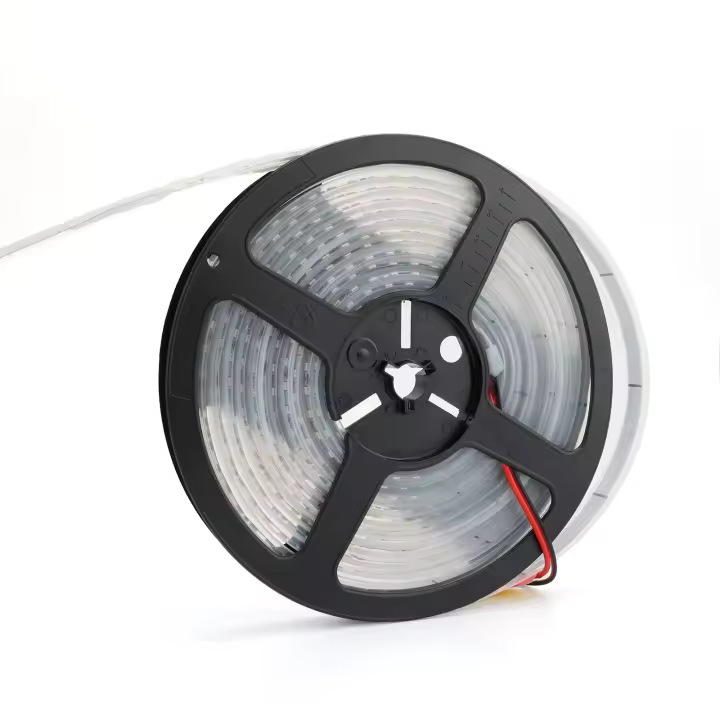 ALPINALUZ Tira LED 24V DC 10W/m Monocolor Luz cálida SMD2835 - 120 chips/m, IP65, 110lm/W, Corte cada 5cm, 5 metros, Ancho 8mm - 1