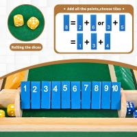 Juego De Dados De Madera 2-en-1 Juego De Mesa Para Fiestas Familiar Juego De Ajedrez De Colores Multicolores Ideal Para Reuniones Familiares - details 3