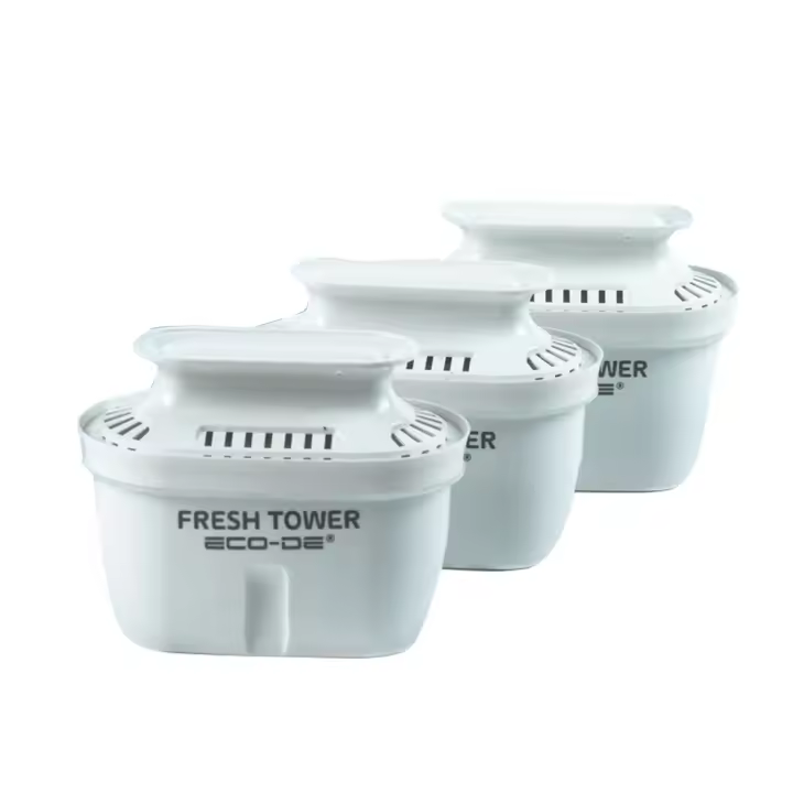 Eco-De Filtro para Dispensador de Agua Fresh Tower. Duración 2 meses por filtro. Incluye 3 unidades Eco-De - 1