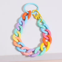 Llavero De Plástico Acrílico Colorido En Cadena Creativo Hecho a Mano Antipérdida Para Teléfono Móvil Para Mujeres Y Niñas Joyería DIY Regalos - details 1