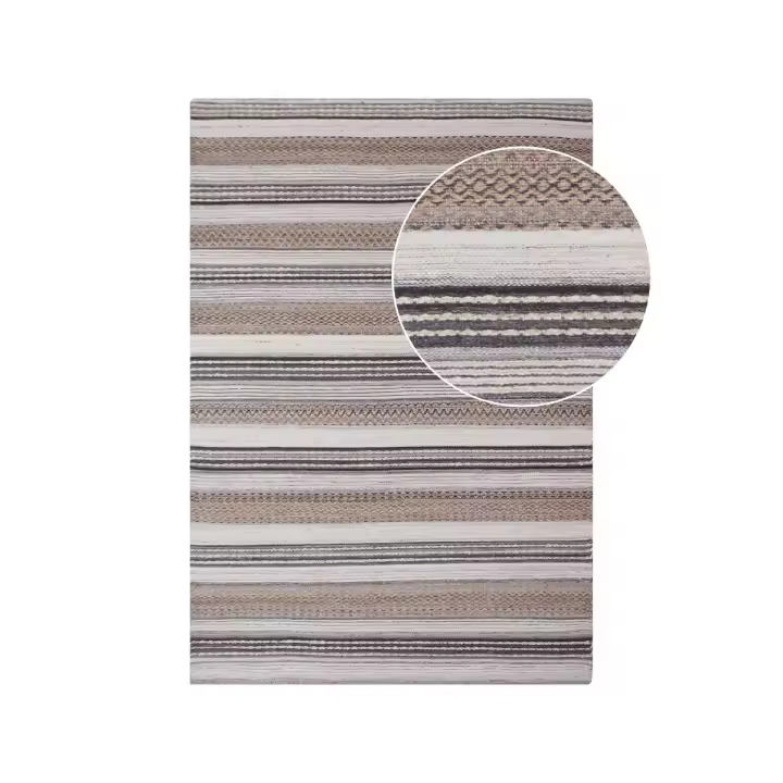 Alfombra Rectangular Morena, Yute, Marrón, 230x160x1 cm - 1