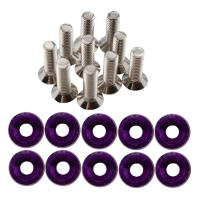 Juego De 20 Piezas Tornillos Y Anillas De Acero Inoxidable Para Coche Modificado Hexágonos Fuertes Tornillos De Aluminio Para Parachoques - details 0