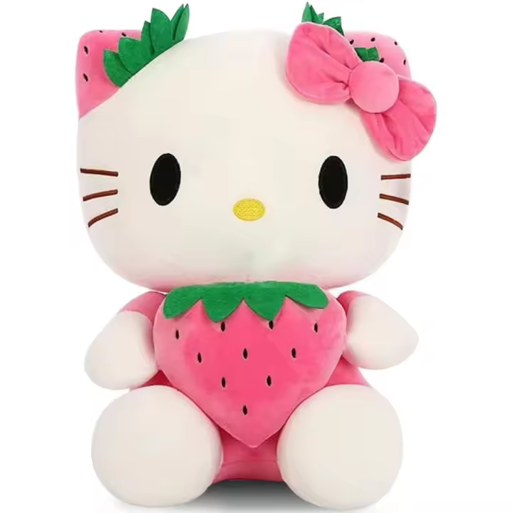 Peluche de Hellokiitty, muñeco de peluche de gato KT en 3D, almohada suave y tierno para niños (35 cm) - 1