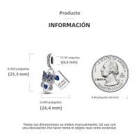 Encanto De Colgante De Árbol De Familia Platinado En Plata Para Pulsera De Bangle Y Collar DIY Regalo Con Doble Vuelo Aéreo - details 203
