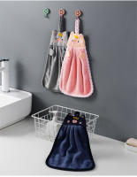 Toalla Colgante De Velours Coral Suave Con Bordado De Cerdo Para Baño Y Cocina Toalla De Mano De Poliéster 100% Uso Doméstico - details 8