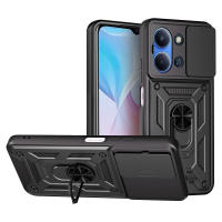 Funda para Xiaomi Redmi 15C Carcasa Cubierta de Cámara Deslizante, Anillo Soporte Silicona TPU Armor- Meloenvias - details 0