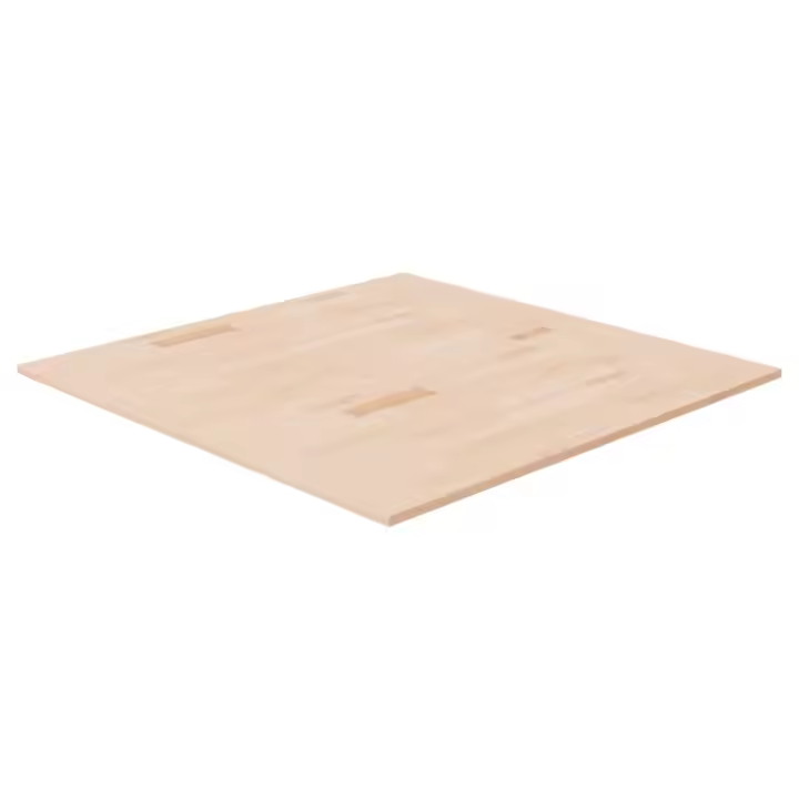 vidaXL Tablero de mesa cuadrada madera de roble sin tratar 90x90x1,5cm - 1