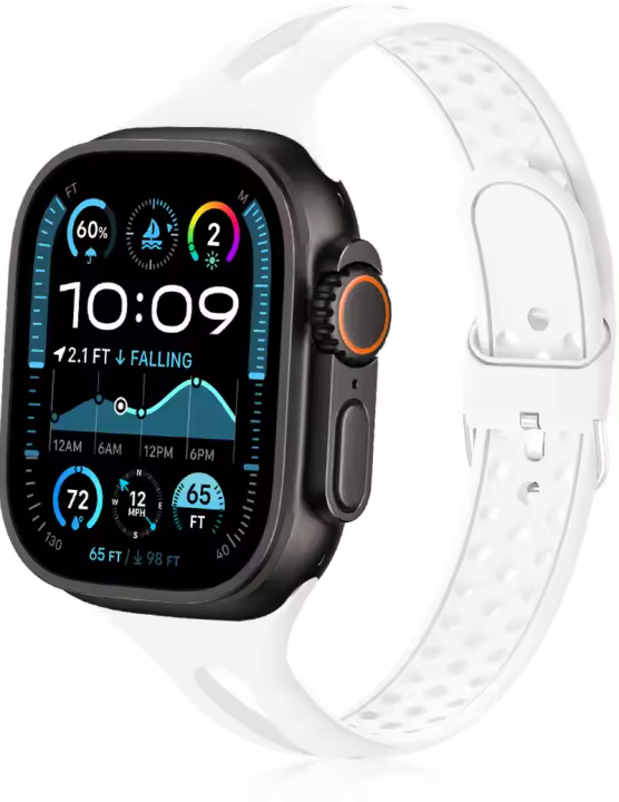 Correa De Silicona Delgada Para Apple Watch Compatible Con Modelos 6 7 8 9 10 Ultra Ancho De 40mm 46mm 44mm 41mm 45mm 49mm Accesorio Deportivo Para Hombres Y Mujeres - 1