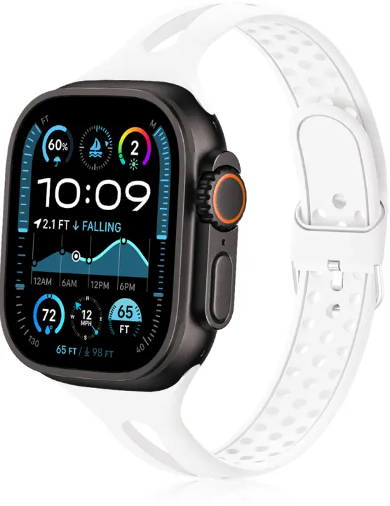 Correa De Silicona Delgada Para Apple Watch Compatible Con Modelos 6 7 8 9 10 Ultra Ancho De 40mm 46mm 44mm 41mm 45mm 49mm Accesorio Deportivo Para Hombres Y Mujeres - 1