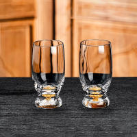 Juego De Cristales Para Licor 2/4/6 Piezas Vaso De Vino Té 100ml De Color Oro Ideal Para Vodka Whiskey Sake Soju Brandy - details 4