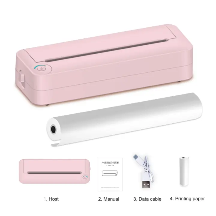 Impresora térmica Bluetooth A4, impresora fotográfica Prince Thermal BT Pridite de 210 mm de ancho para oficina en casa al aire libre - 1