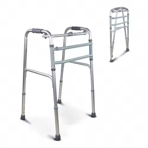 Mobiclinic® Andador para ancianos  Andador sin ruedas Mezquita ayuda a la movilidad Regulable en altura Plegable Aluminio Ultraligero Peso máximo 100 Kg - 1