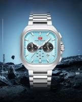 Reloj De Cuarzo Para Hombre MINI FOCUS Con Dial Cuadrado Luminoso Resistente Al Agua Y Fecha Correa De Acero Inoxidable Multifuncional Casual - details 0