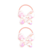 2PCS Cinturones Elásticos Para El Cabello De Niñas Con Escamas De Pez Y Mariposa Accesorios De Princesa Lindos Headwear Para Niños - details 4