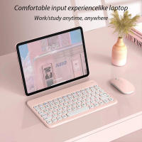 Teclado Inalámbrico Mini Retro Sin Ruido Redondo Compatible Con iPad Computadora Teléfono Tableta Tamaño 10.5 Pulgadas Marca T-WOLF - details 1