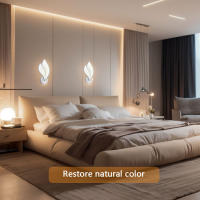 Lámpara De Pared LED Moderna Con Forma De Pétala Acrylic Para Iluminación Interior En Dormitorio Y Sala De Estar Instalación Fácil Incluye Bombilla - details 2