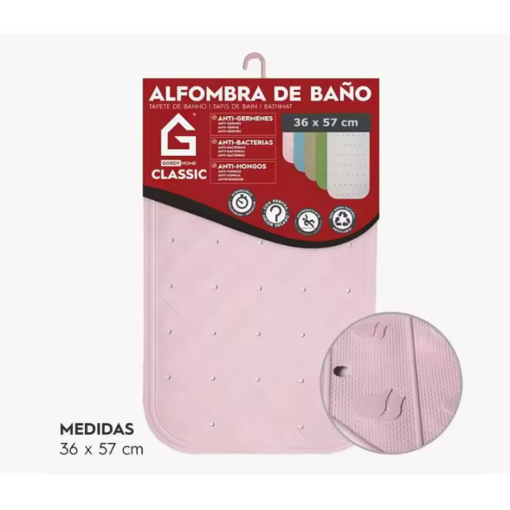 Alfombra de baño 36x57/76/97CM Y 45cmx45cm Alfombrillas de Bañera Antideslizantes con Ventosa Fuerte Resistentes al Moho para Usos del Baño - 1