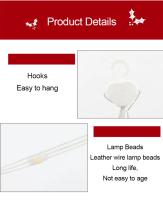 Lámpara LED De Santa Claus Para Decoración De Navidad Cuerda De Subida De Luces USB Con 8 Modos Luz De Exterior Para El Hogar Y Año Nuevo Adornos De Navidad - details 10