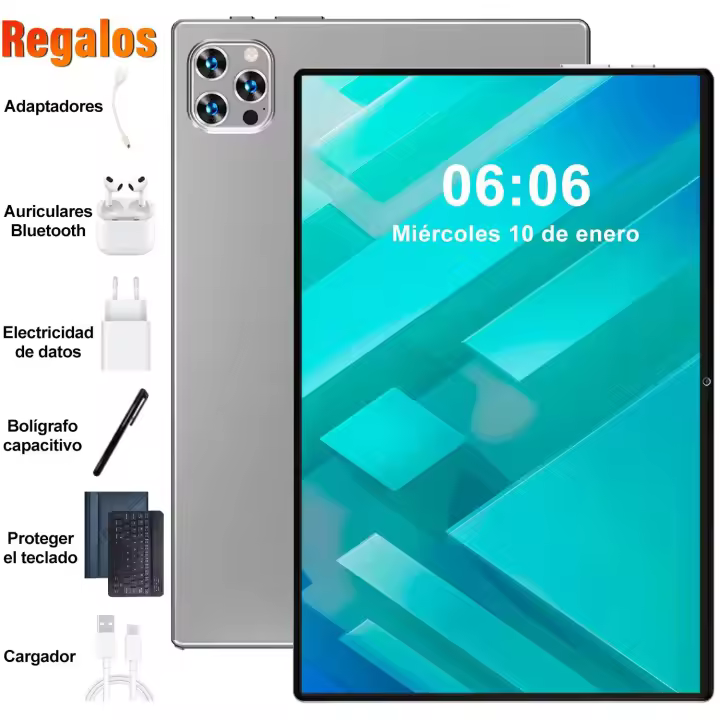 2025 5G Nueva tableta de 10,1 pulgadas Android 20000mAh 16GB Ram 1TB ROM Android 13,0 WiFi 14 Rojo de la tableta nuclear PAD Global - 1