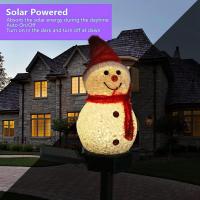 Luces Solares Para Decoración De Navidad Muñeco De Nieve Con Pared De Solar Energizado Para Decoración De Patio Y Jardín - details 1
