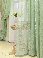 Cortinas De Tela De Encaje Con Estrellas Y Diamantes 1 Pieza Translúcidas Para Dormitorio Sala De Estar Cocina Ventana - details 0