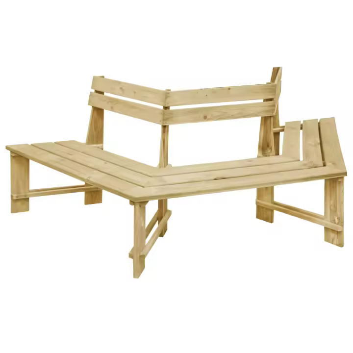 vidaXL Banco de jardín madera pino impregnada 240 cm - 1