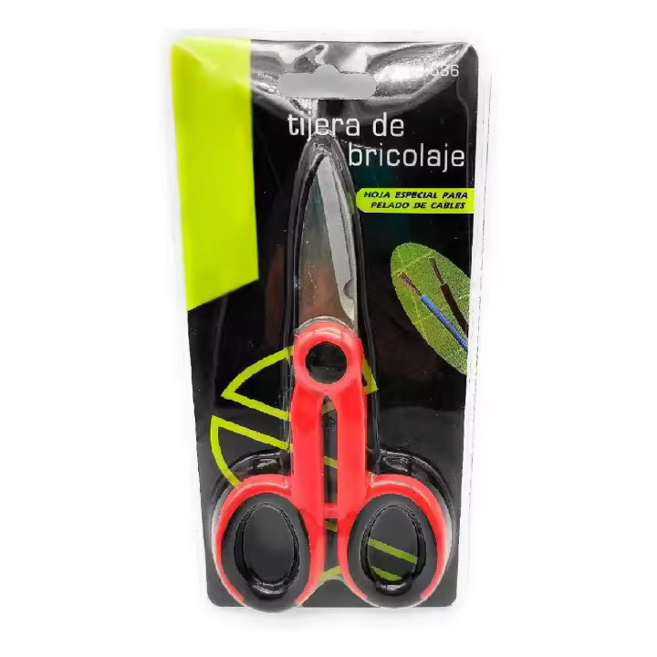 Tijera de bricolaje electrico especial para pelado de cables color rojo 5cm de filo - 1