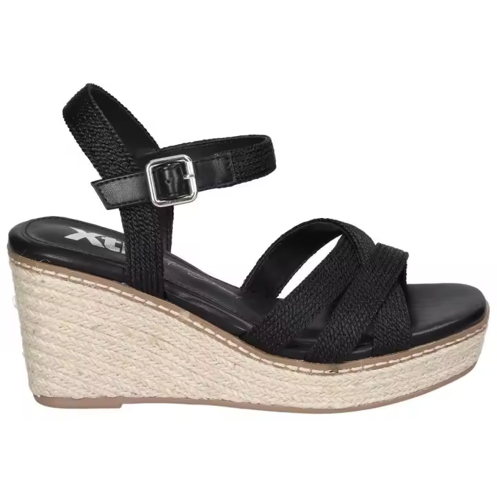 XTI | Sandalias para Mujer – Sandalias en Color Negro – Sandalias con Hebilla – Sandalias de Verano – Sandalias con Plataforma – Estilo Casual – Eventos – Fiesta – Cómodas y de Alta Calidad – Modelo 142906 - 1