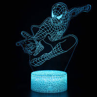 Lámpara De Noche LED Control Remoto Táctil Spiderman VS Venom 7/16 Colores Regalo Para Niños Decoración De Mesa Juguete - details 12