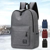 Mochila Versátil De Tela Oxford Trendy 15 Pulgadas Lavable Para Estudiantes De Escuela Negro Gris Azul Rojo Bolsa De Computadora Unisex - details 1
