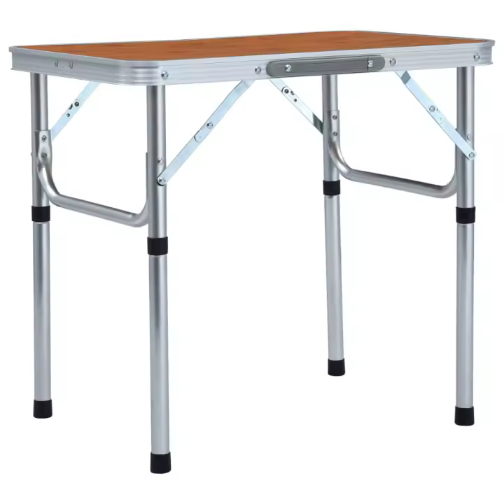 vidaXL Mesa de camping plegable aluminio 60x45 cm - 1