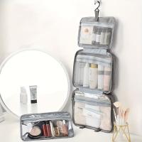 Bolsos,Bolsa de Lavado Colgante de viaje, Bolso de mano con Cremallera multicuional de color sólido, Bolsa de maquillaje al Aire Libre - details 4