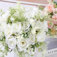 1/3Pcs Arreglo De Flores Artificiales Rosa Para Decoración De Hogar Y Jardín Decoración De Boda Y Fiestas Fake Flowers Garden Wedding Party Decoration - details 6