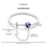 Pulsera De Corazón Rosado En Plata De Ley 925 Con Cadena De Seguridad Estrellada Y Luna Cadena De Serpiente Adecuada Para DIY Joyería Con Encantos Y Cuentas Para Mujer - details 27