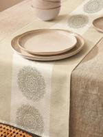 1pc Hermoso Telar De Mesa Bohemio Con Patrón Floral Y Mandalá 100% Poliéster Para Sala De Comedor Estilo Cottagecore - details 1