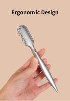 Afeitadora Manual De Cincel Para Barbero Doble Lado Herramienta De Corte De Cabello Para Salon De Belleza Cuchillo Portador De Acero De Aleación De Zinc - details 2
