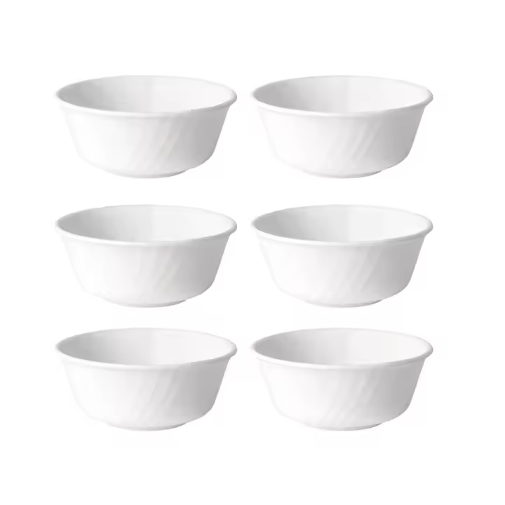BORMIOLI ROCCO EBRO 6 Multiusos Opal 12CM Blanco Brillo Fabricado en España Reciclable - 1