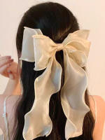 Pinza Para El Cabello De Organza Blanca Con Lazo Flotante Para Mujeres Y Niñas Material De Raya Accesorio De Cabello De Alta Calidad - details 14