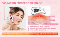 Masajeador Facial Eléctrico 4 En 1 Con Calentamiento Y Vibración Herramientas De Scraping Facial Antiarrugas Levantamiento De Pecho Doble Dispositivo De Cuidado De La Piel - details 2