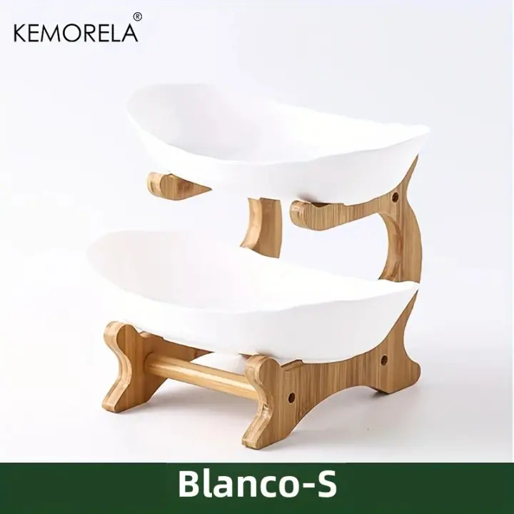 Elegante Bol de Plástico Moderno 2/3 Capas para Snacks y Ensaladas Ideal para Hogar y Sala de Estar - 1