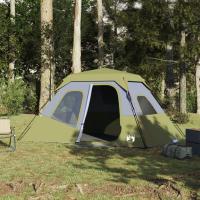 vidaXL Tienda Familiar 6 Personas Impermeable Apertura Rápida Toldo Carpa Color Azul,  Gris y naranja,  Verde y mas - details 2