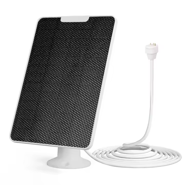 Cargador De Panel Solar 10W 5V Para Cámara De Seguridad Google Nest Cam Con Montaje En Pared Ajustable Y Resistente Al Agua IP65 - 1