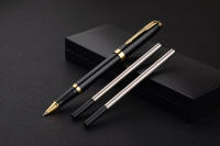 Set De 7 Bolígrafos De Gel Metálicos 0.5 Mm Para Escritura Azul Y Negra Suministros De Oficina Y Escuela - details 0