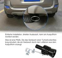 Universal Silbato De Turbo Silenciador De Escape Para Vehículo Adaptador De Tubo De Escape Para Coche Y Motocicleta - details 3