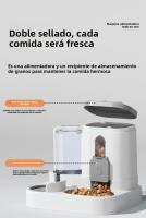 Dispensador De Alimentos Y Agua Para Gatos 2 En 1 Automático Con Medidor De Alimentos Y Agua Capacidad De 100g Material Plástico - details 3