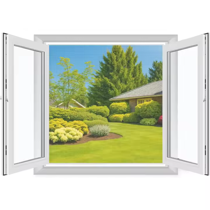 1 Pcs Mosquitera para Ventana Autoadhesiva 150x180cm Blanca Anti Insectos Cortable con Cuchillo - 1