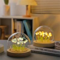 Lámpara De Noche Artificial De Tulipán Hecho a Mano Para Decoración De Habitación Regalo De Cumpleaños Y Navidad Lámpara De Mesa LED Para Fiestas Y Aniversarios - details 3