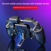 Controlador De Juego PUBG Mobile Joystick L1R1 Trigger Gamepad Para COD iOS Android Seis Dedos Gamepad De Disparo Móvil Con Ventilador De Enfriamiento - details 11