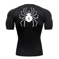 Camiseta De Compresión Para Gimnasio Con Estampado De Araña Para Hombres Camiseta De Fitness Y Running Técnica Transpirable Para Verano Top Deportivo - details 6
